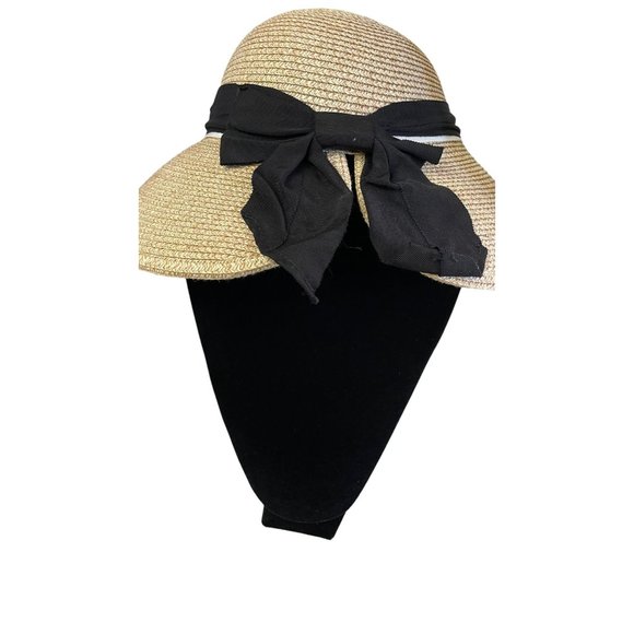 Vintage Comhats Womens Foldable Wide Brim Floppy Summer Sun Beach Straw Hat 1996 main image 4